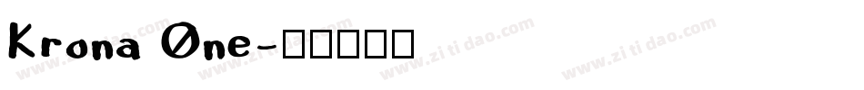 Krona One字体转换
